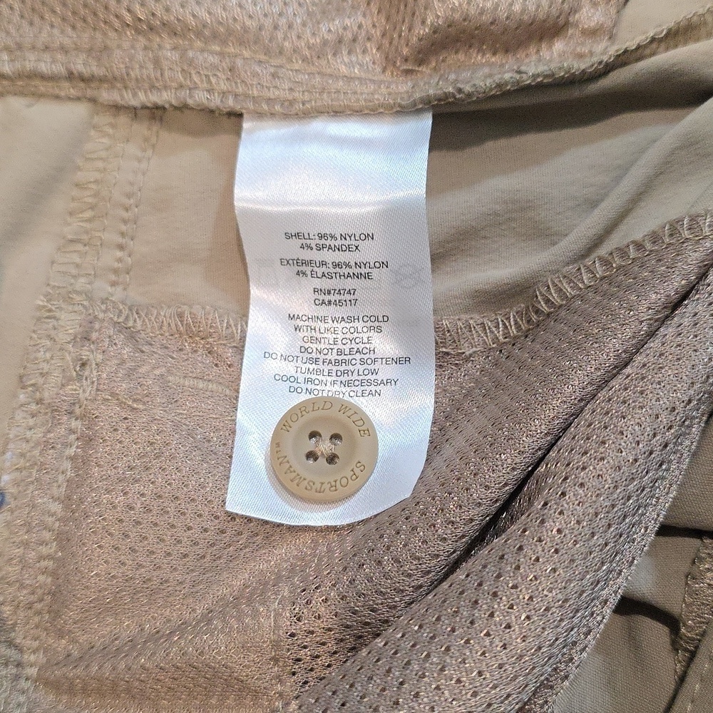 World Wide Sportsman Timberwolf Clearwater Convertible Pants SPF50 Size 10 - Picture 11 of 11